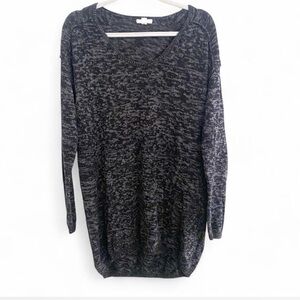 CASLON BLACK GRAY LONG SLEEVE PULLOVER SWEATER SIZE SMALL